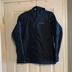 Men’s Columbia Navy hooded weatherproof windbreaker
